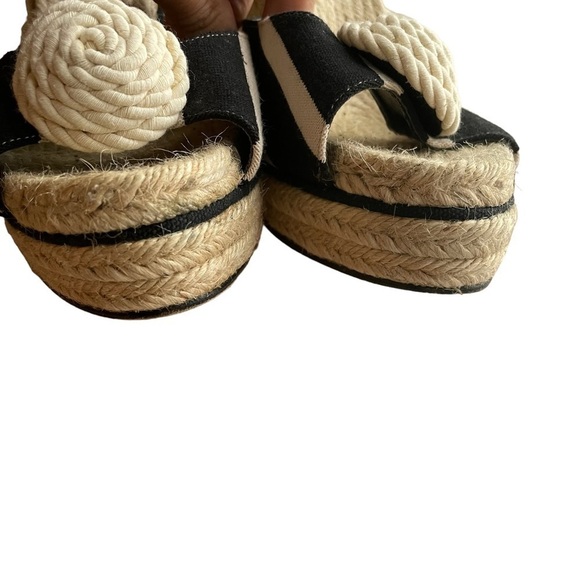 Kate SPADE Open Toe Wedges Espadrilles Sandals Ankle Ties 9 - Picture 6 of 13